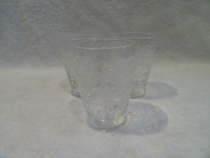3 gobelets à vin cristal Baccarat Rohan crystal wine goblets jl