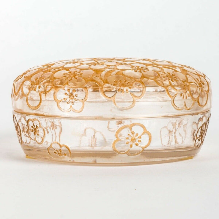 Boite Émiliane Patine Sepia René Lalique Stained Glass Box Jar R.Lalique