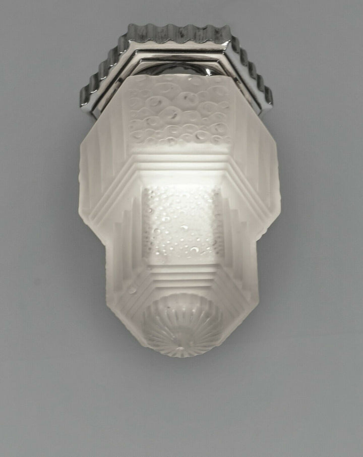 HUBENS & MULLER : FRENCH 1930 ART DECO FLUSH MOUNT .... chandelier lamp pendant