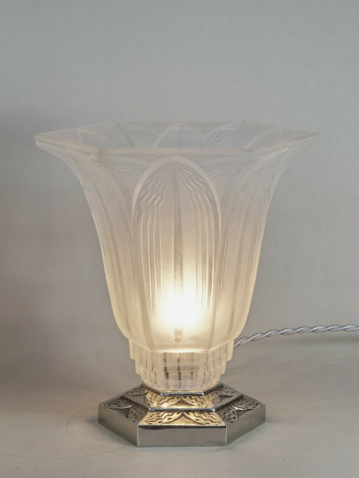 Pierre d'Avesn LORRAIN DAUM : a pair of French 1930 ART DECO lamps ........ lamp