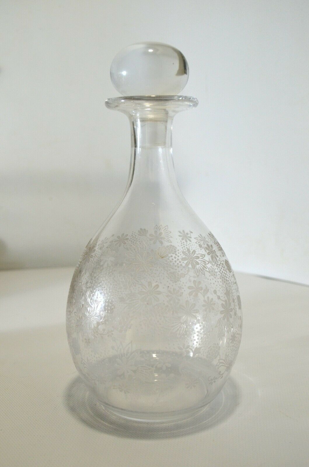Rare Carafe Crystal Baccarat Engraved Signed Mod. Elizabeth 1942, Vgc ,