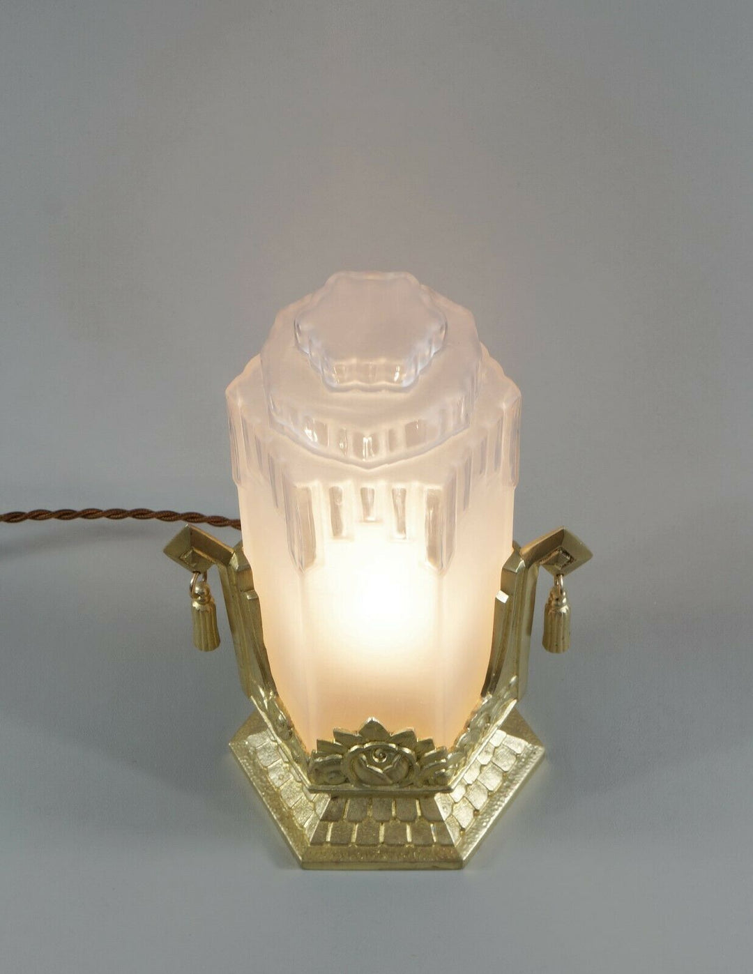 PIERRE GILLES : FRENCH BRONZE ART DECO LAMP 1930 ...... France degué muller era