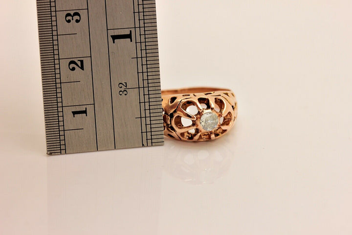 オリジナル 12K ナチュラルダイヤモンド ローズカットダイヤモンドのリング