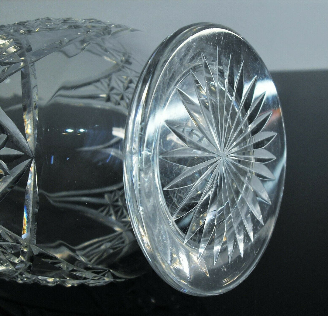 Antique Large Carafe Crystal Size Moulded Epiron Baccarat Front 1936