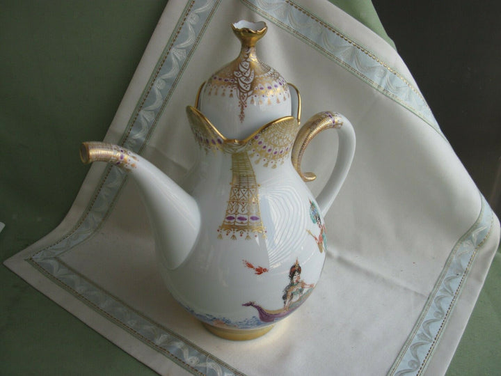 Schöne große Meissen Kaffee-Kanne in Dekor 1001 Nacht
