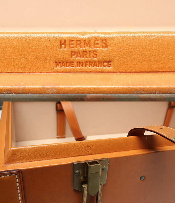 AUTH HERMES Caramel Nomade Leather Vintage BRIEFCASE ATTACHE TRUNK BAG