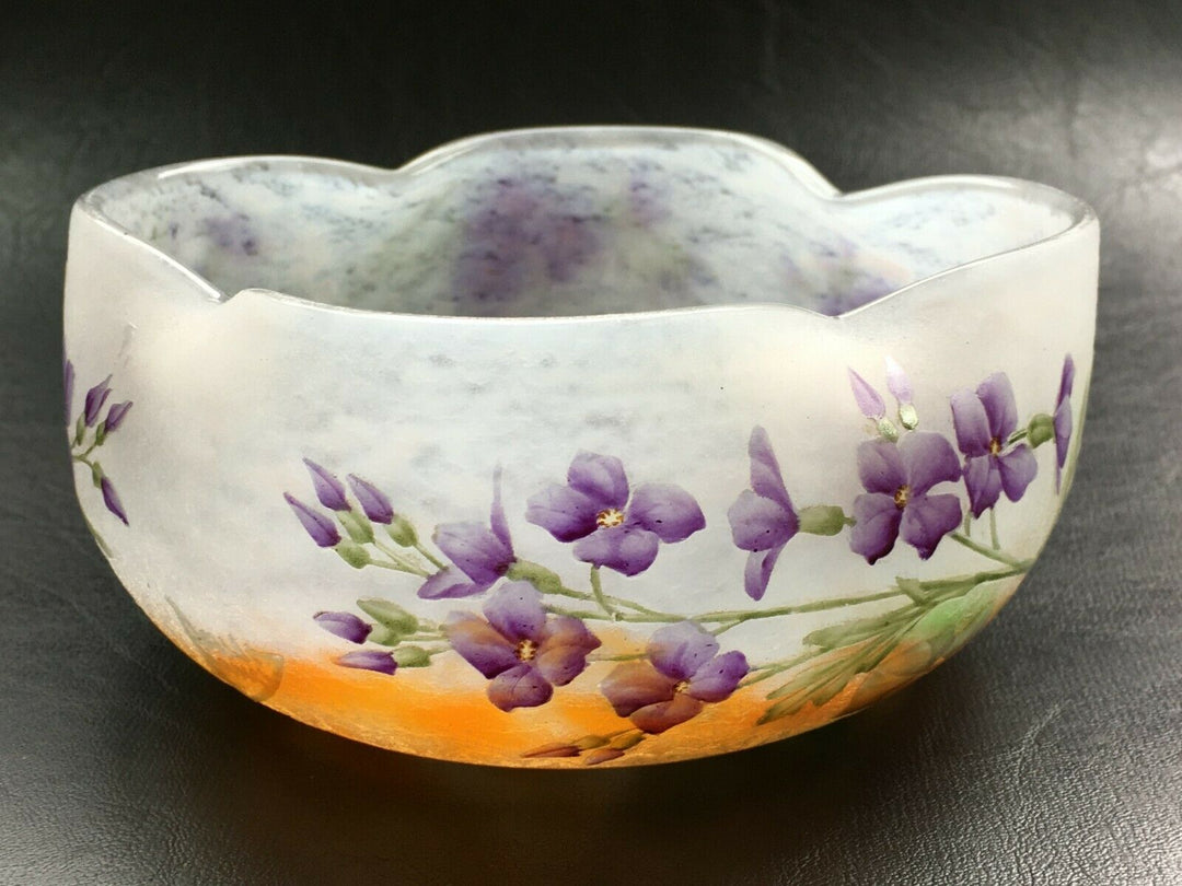 ドーム兄弟(DAUM NANCY)　大根の花のボウル　1900年代　アールヌーボー作品