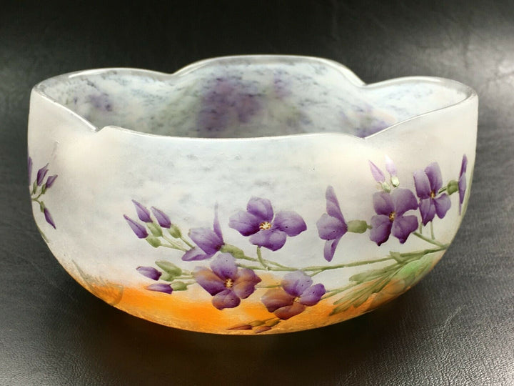 ドーム兄弟(DAUM NANCY)　大根の花のボウル　1900年代　アールヌーボー作品
