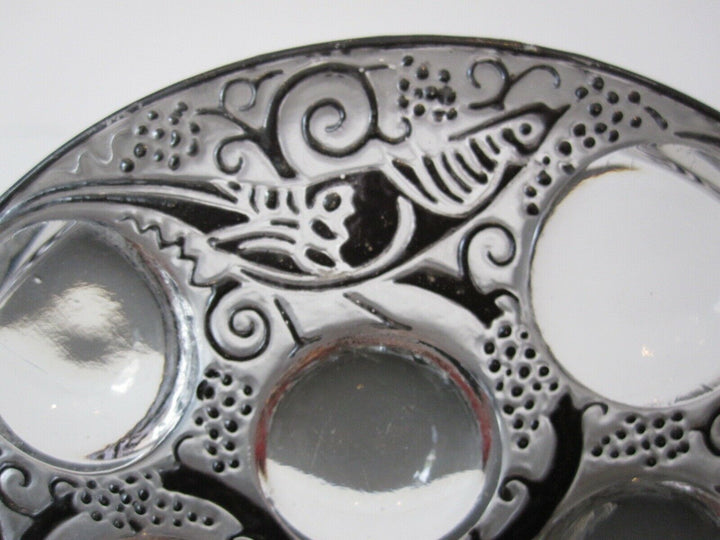 René Lalique : Boite ancienne en verre émaillé Roger signée R Lalique
