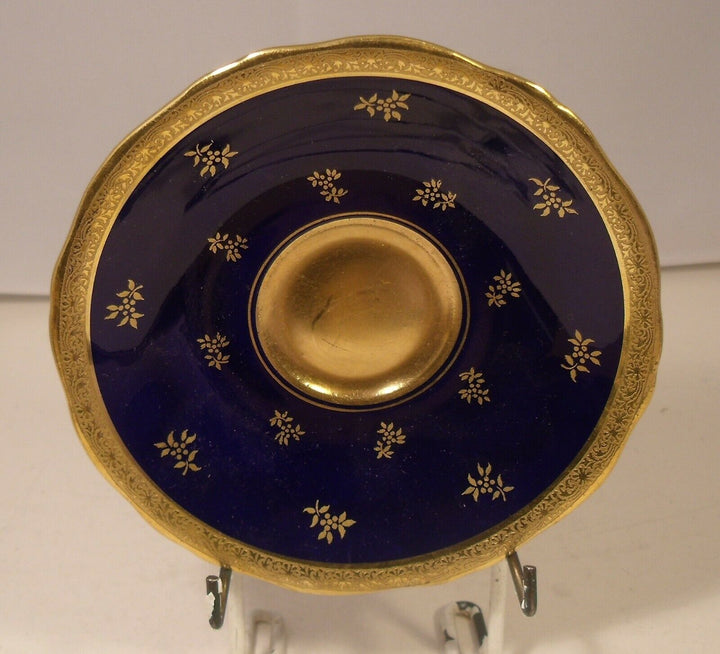 コールポート(Coalport)　カップ＆ソーサー　コバルトブルー・ゴールド