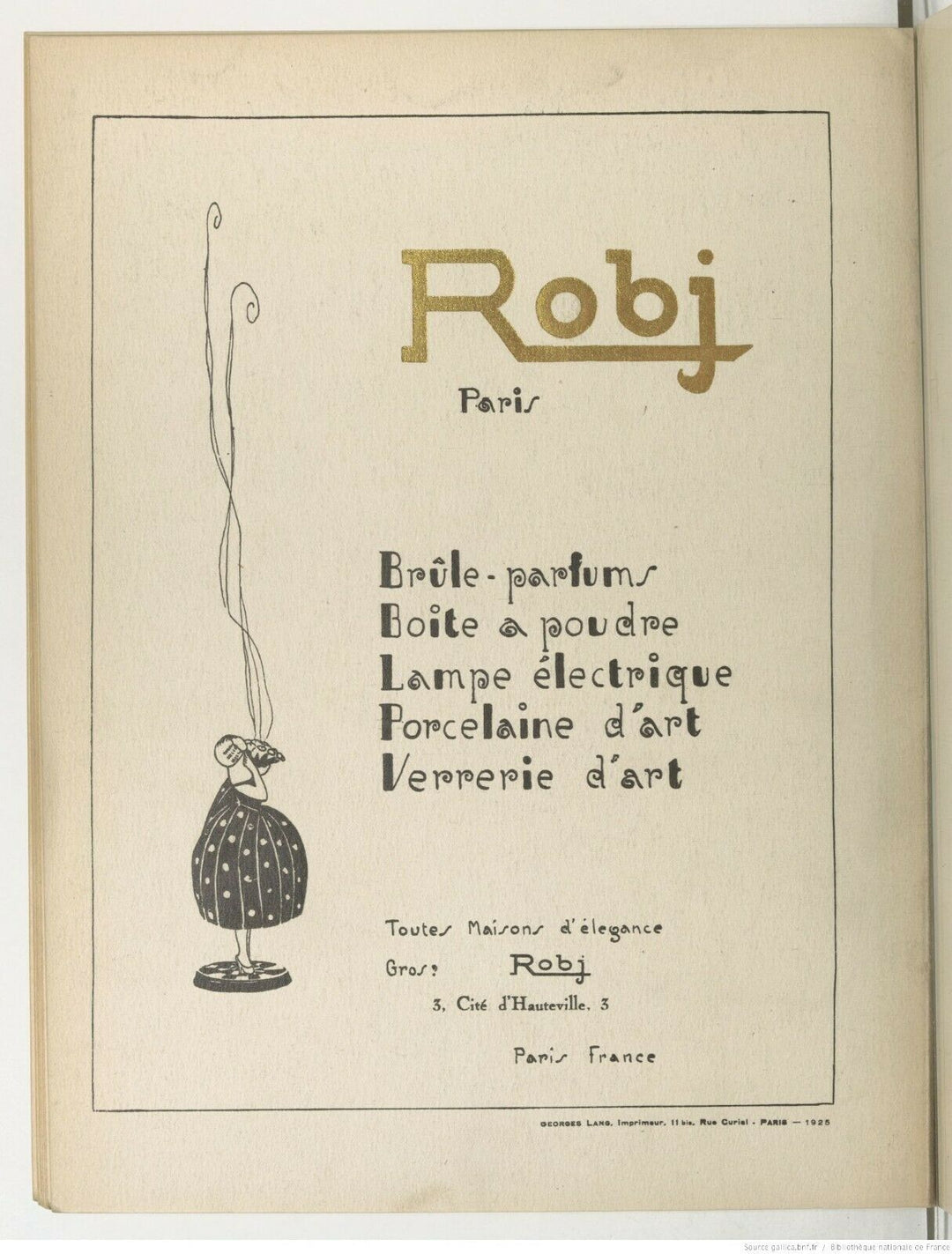 ROBJ : RARE FRENCH 1925 ART DECO LAMP perfume burner .............. France 1930