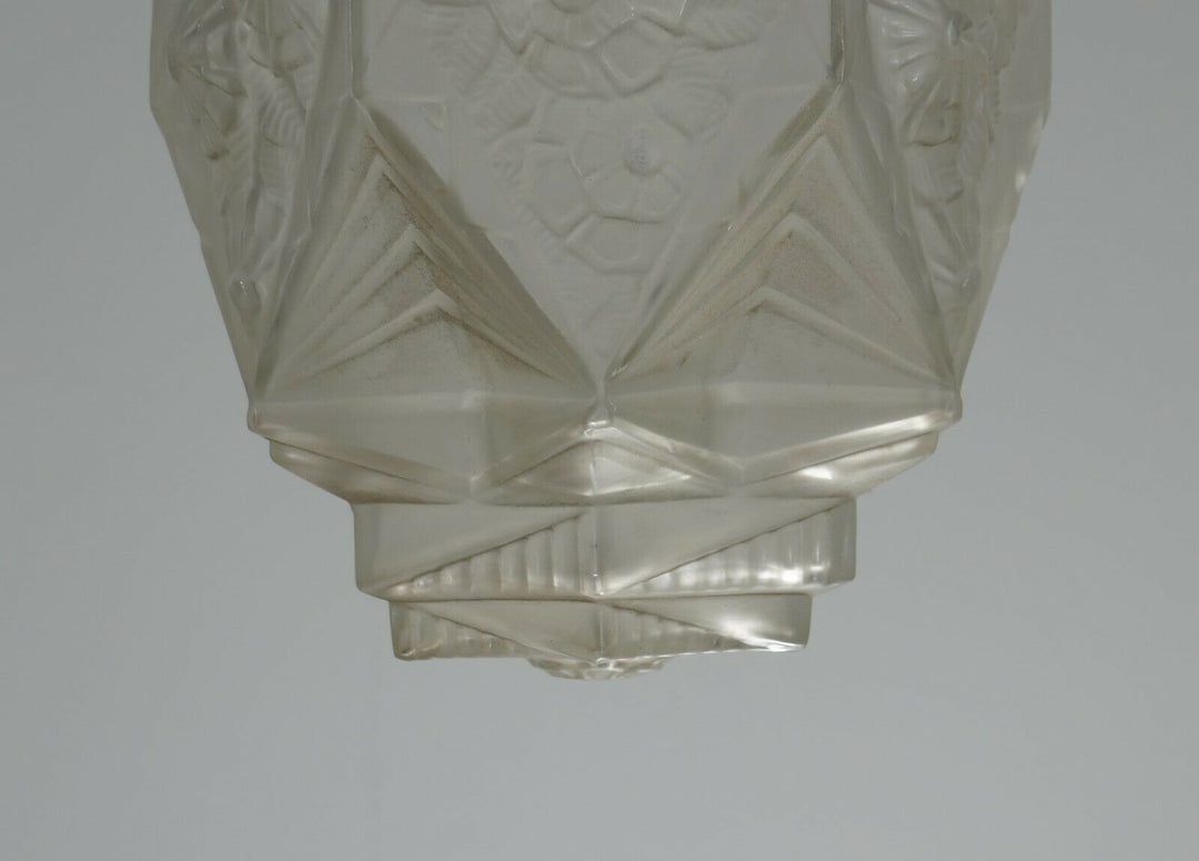 GAUTHIER EJG : 1930 FRENCH ART DECO LANTERN ...... lamp pendant France degué era
