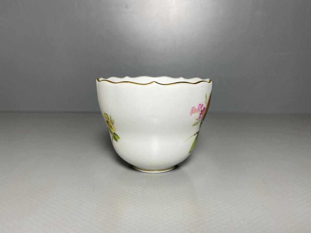 MEISSEN MOKKA GEDECK 2-TLG TASSE UT OBST FRÜCHTE MALEREI WALNUSS BEEREN BLUMEN