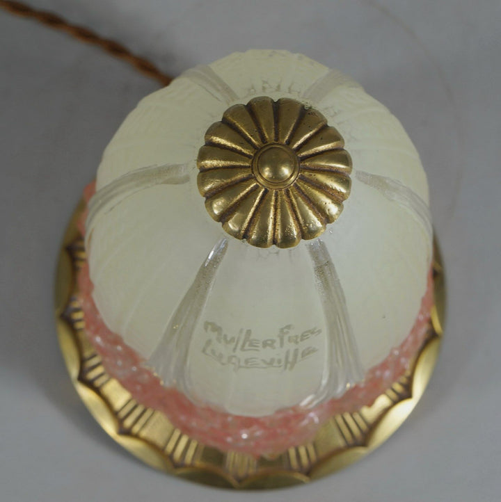 エティエヴァンソン&ミューラー兄弟  1925年頃  フランス  アール・デコ調紫陽花の花のパヒュームランプ2