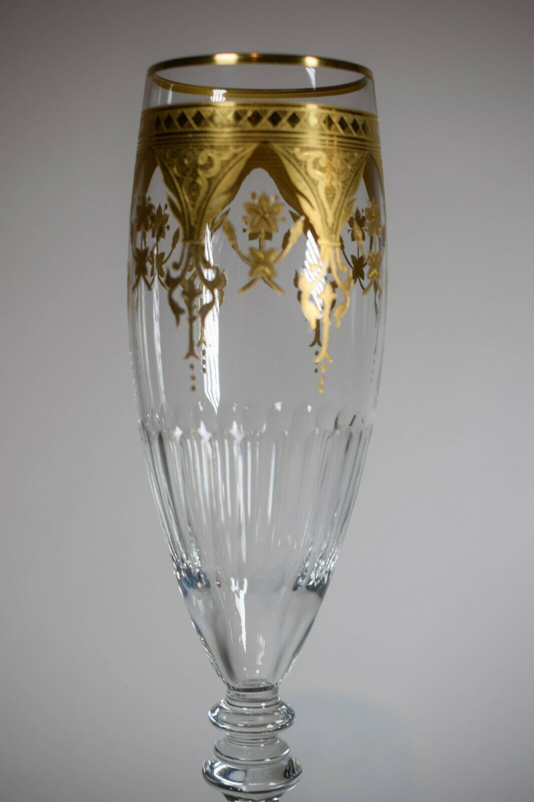 Baccarat Prestige Gold Crystal Champagne Flute