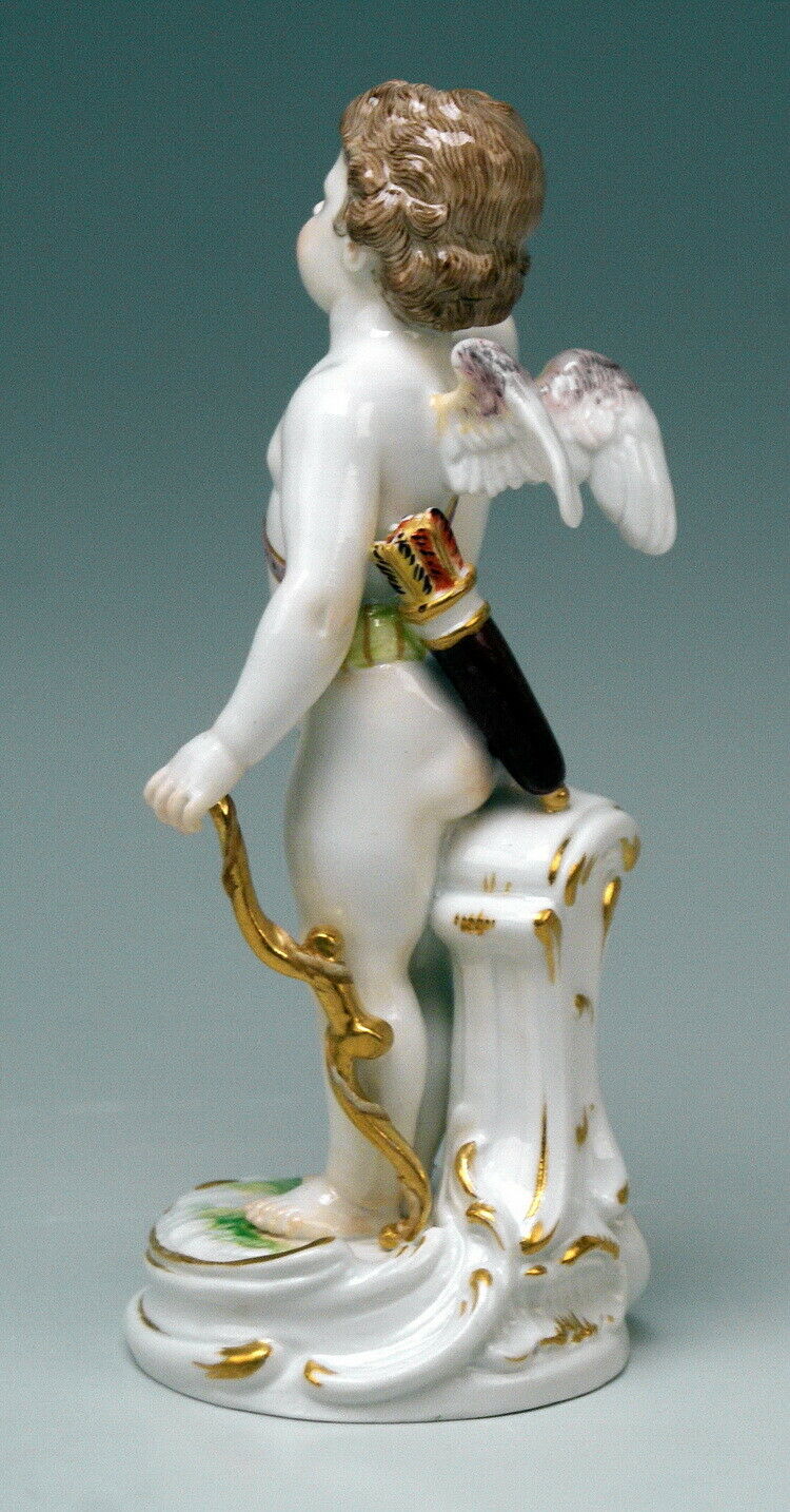 邁森 MEISSEN マイセン FIGUR AMORETTE AMOR CHERUB SALUTING A. RINGLER NR:O173 UM 1870