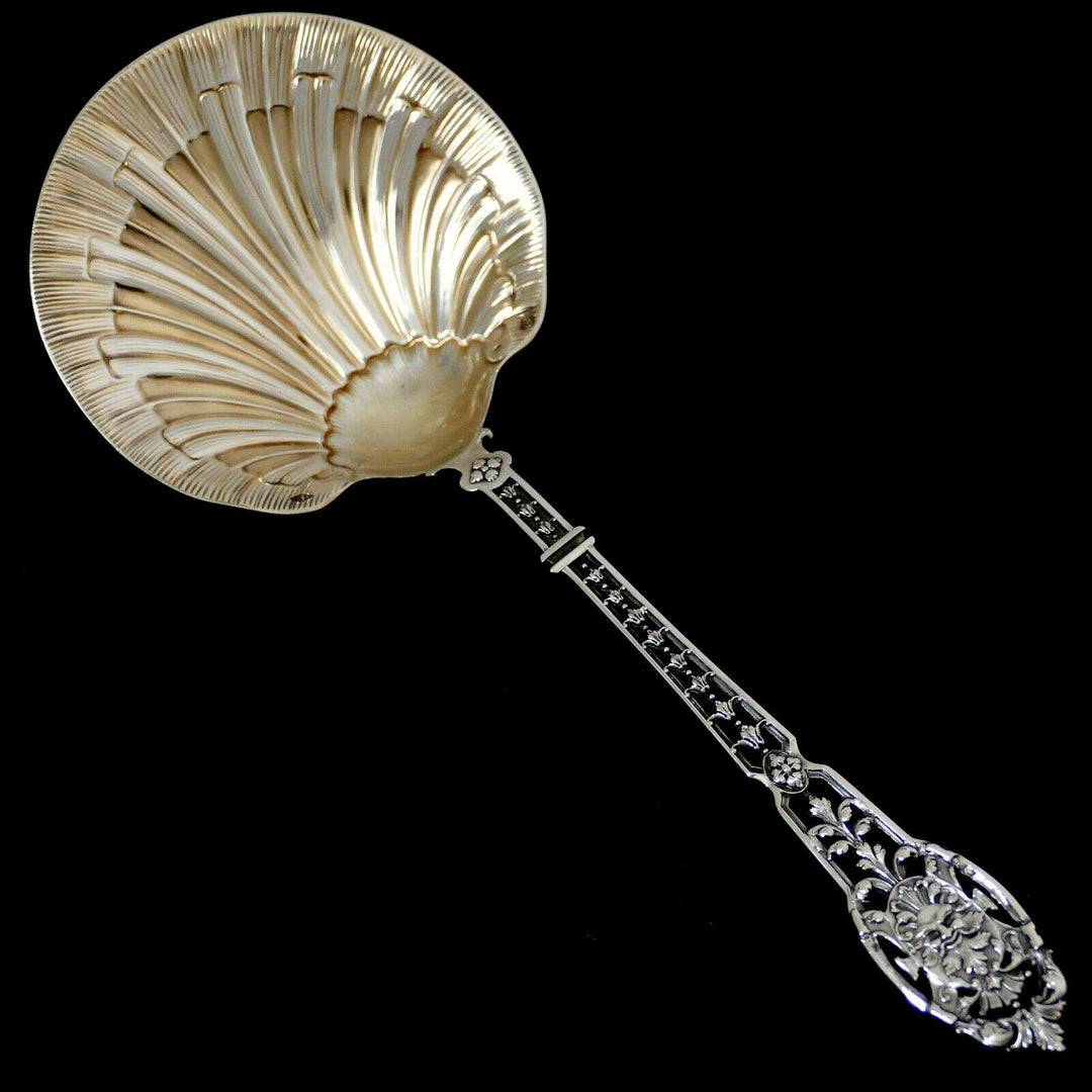 Puiforcat Masterpiece French Sterling Silver Strawberry Spoon Mascaron