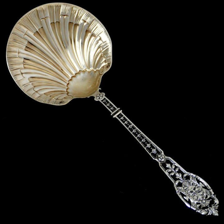 Puiforcat Masterpiece French Sterling Silver Strawberry Spoon Mascaron