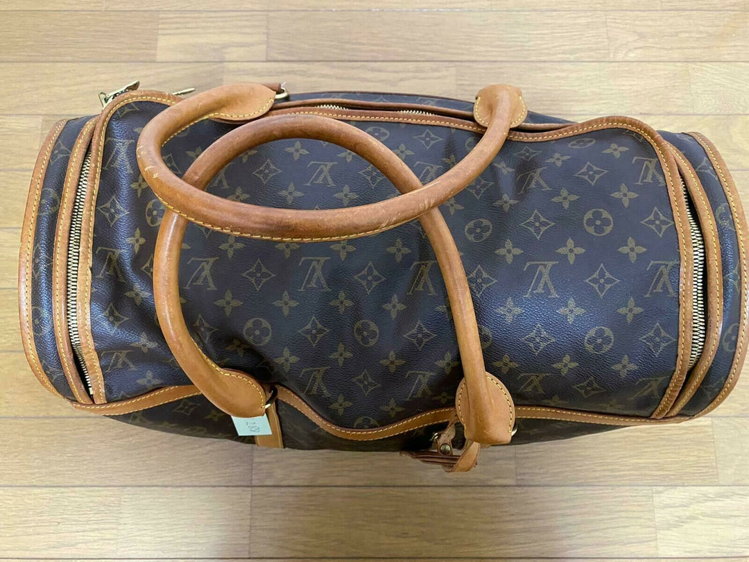 AUTH LOUIS VUITTON MONOGRAM SAC Chien 50 Dog Pet Carrier Bag Purse Travel LV288
