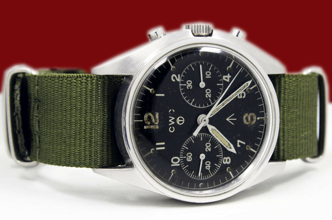 CWC Military Chronograph British Army RAF Royal Navy Vintage D Shape Wrist Watch