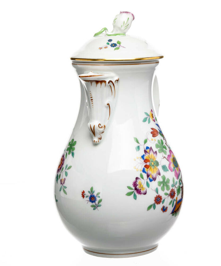 Kaffeekanne Kakiemon Vogel Baum Meissen Neuer Ausschnitt1. Wahl 1945-47 19 cm