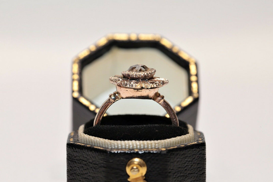 アンティーク オリジナル オスマン 8K ナチュラルローズカットダイヤモンドのリング