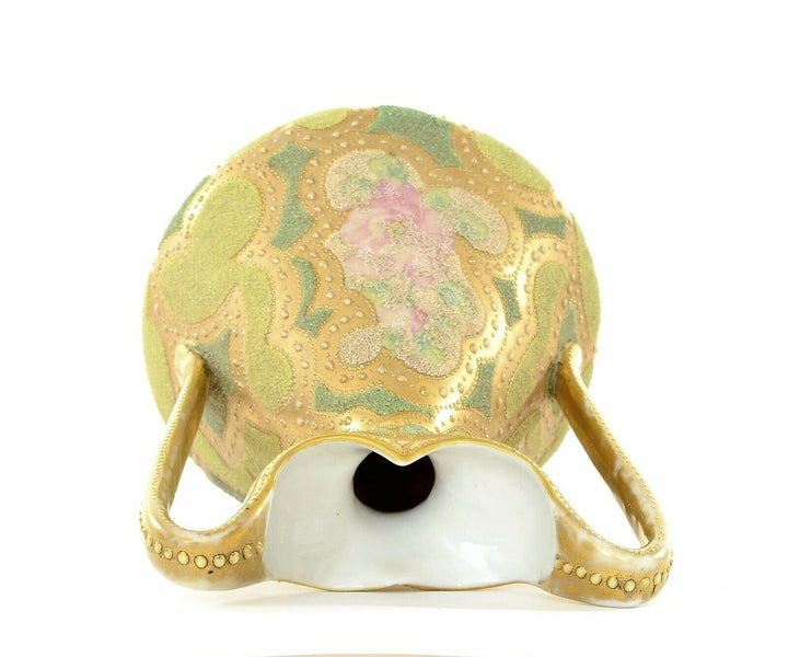 オールドノリタケ　コラレン　フラワーモチーフの花瓶