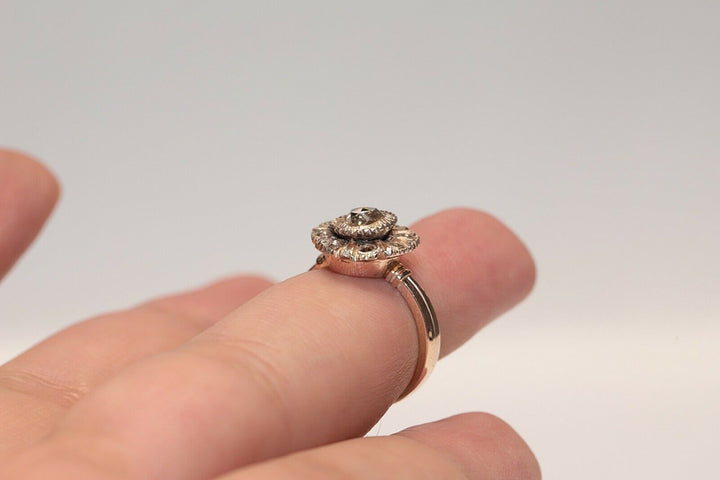 アンティーク オリジナル オスマン 8K ナチュラルローズカットダイヤモンドのリング