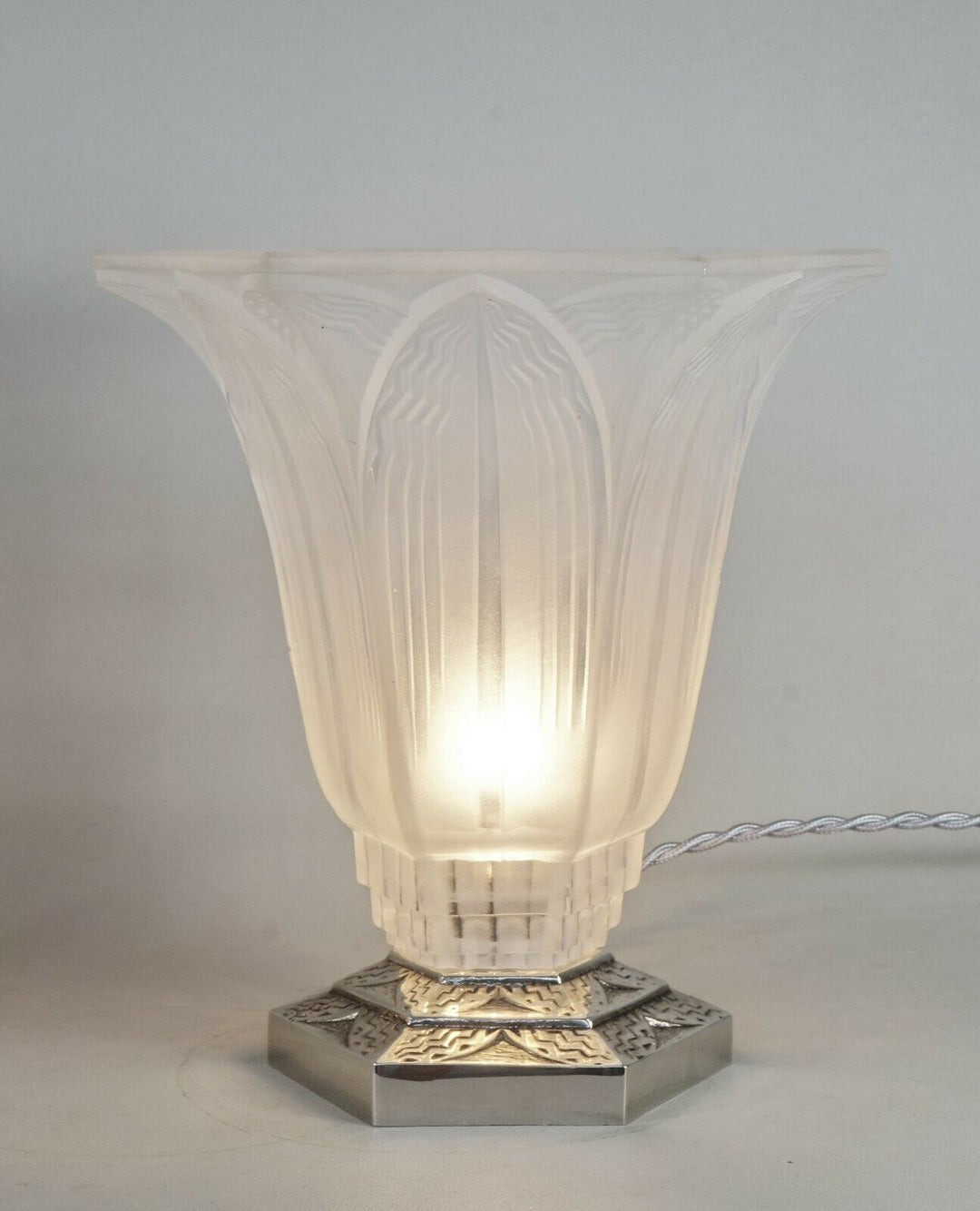 Pierre d'Avesn LORRAIN DAUM : a pair of French 1930 ART DECO lamps ........ lamp