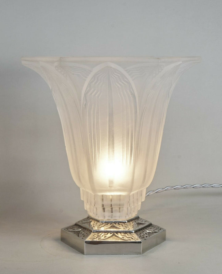 Pierre d'Avesn LORRAIN DAUM : a pair of French 1930 ART DECO lamps ........ lamp