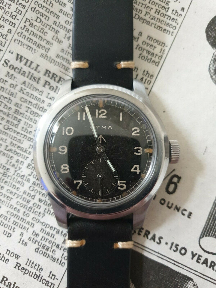 Vintage CYMA Dirty Dozen Military WW2 Watch. Swiss. Lovely Example.