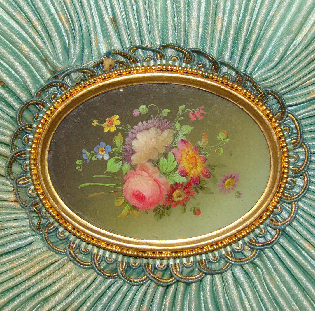 LG Antique French 14.5" Jewelry or Sewing Chest, Boulle, Crown Monogram, Tahan?