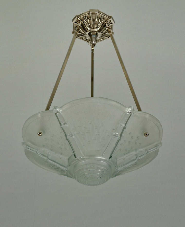 ミューラー兄弟　作：1930フランスアールデコ調シャンデリアランプ