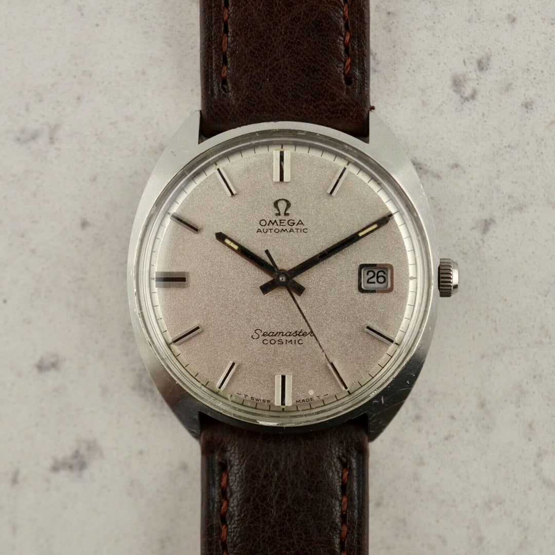 C.1968 ヴィンテージ オメガ 自動式 シーマスター コスミック 腕時計 型番166.026 Ω 565 スチール製
