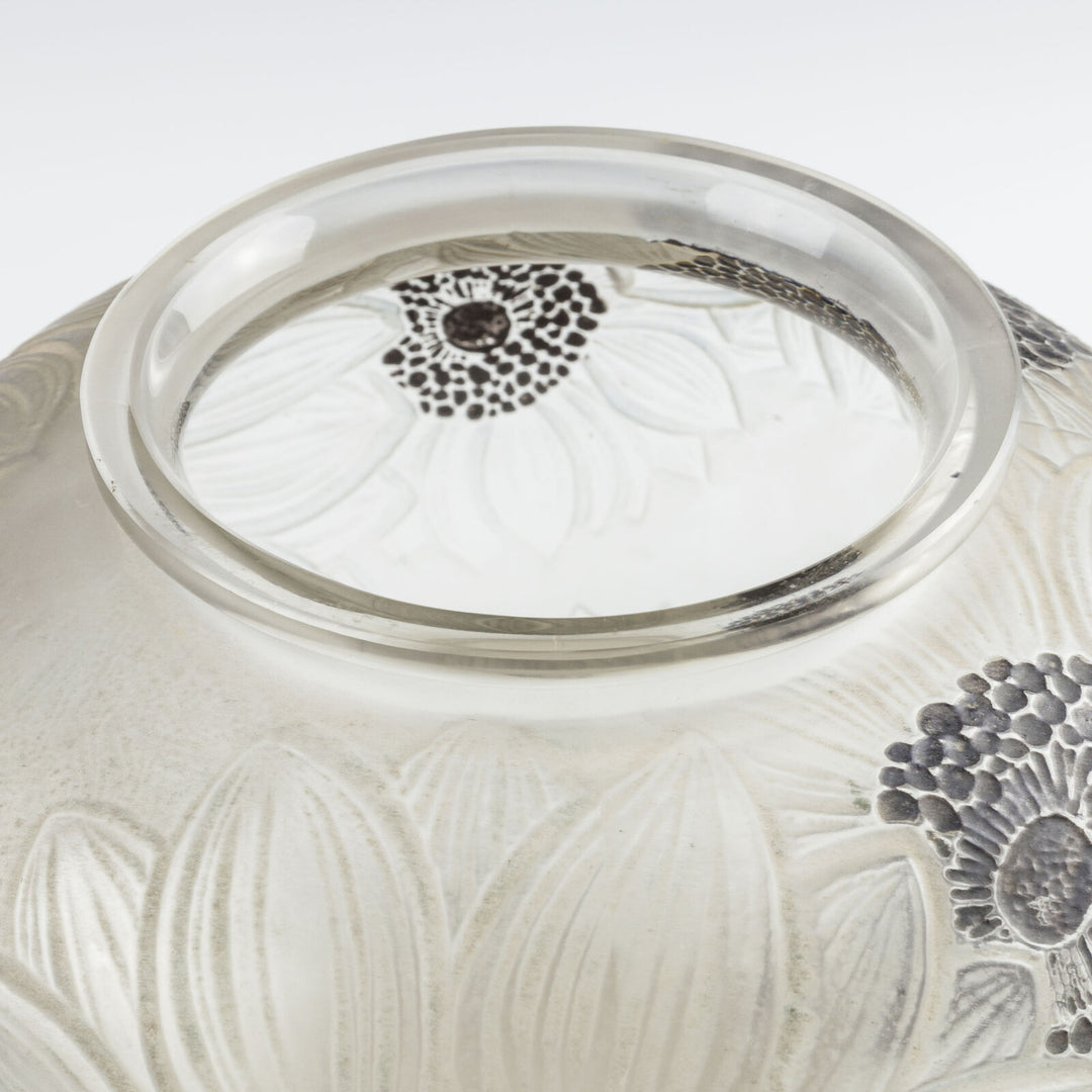 Rene Lalique Glass Dahlias Vase Designed 1923 Marcilhac 938