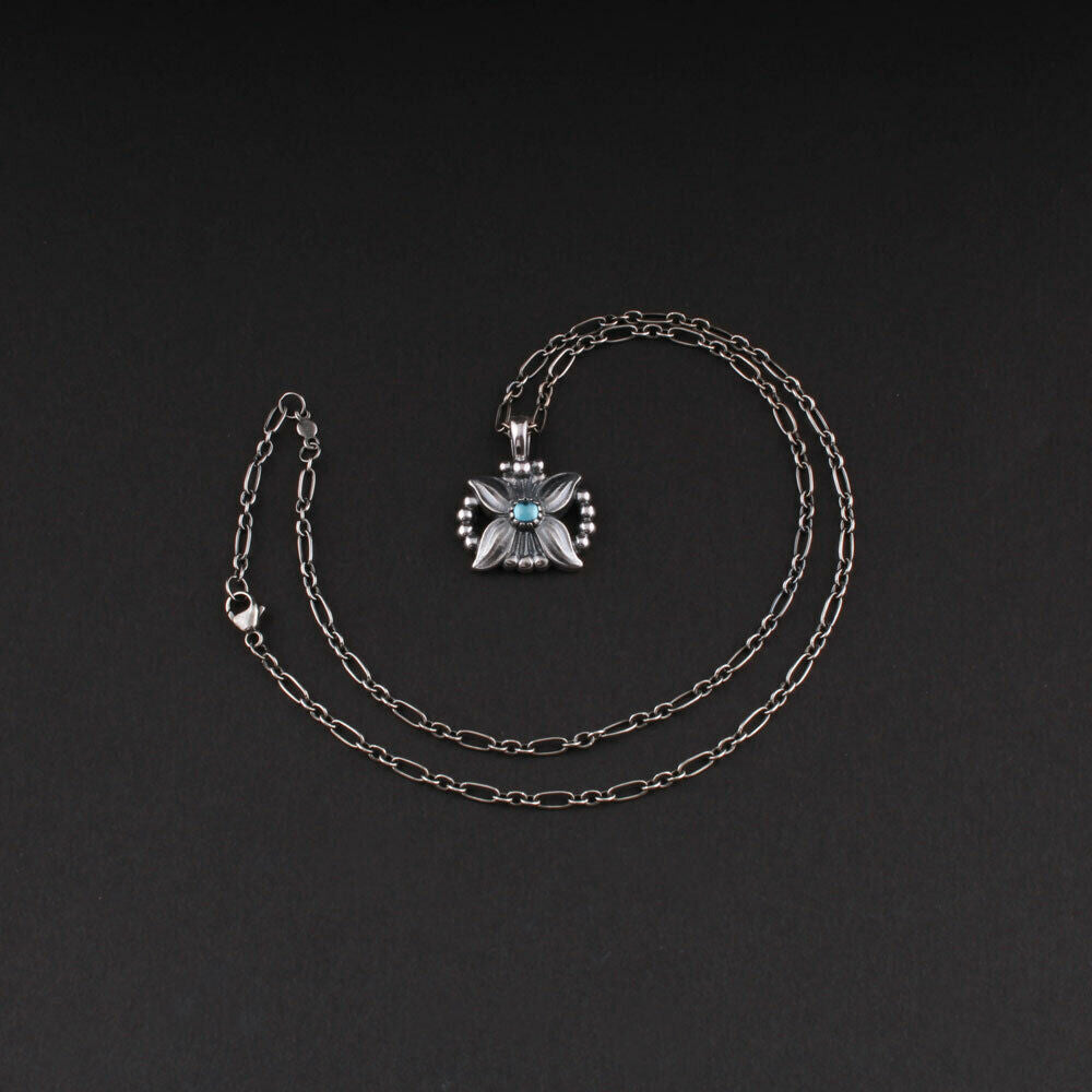 GEORG JENSEN Sterling Pendant Of The Year 1998 / 2018 Silver w. Topaz. RARE!