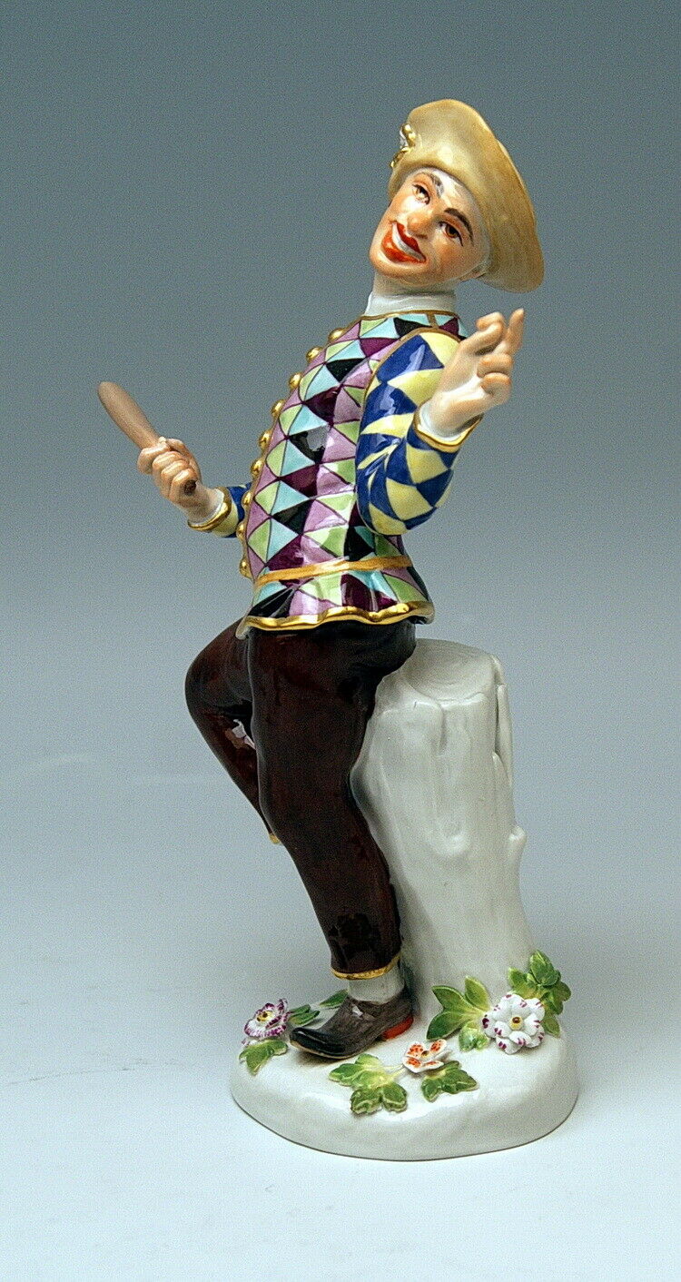 邁森 MEISSEN マイセン FIGUR HARLEKIN MIT STAB HARLEQUIN WITH STICK KÄNDLER MNR: 237