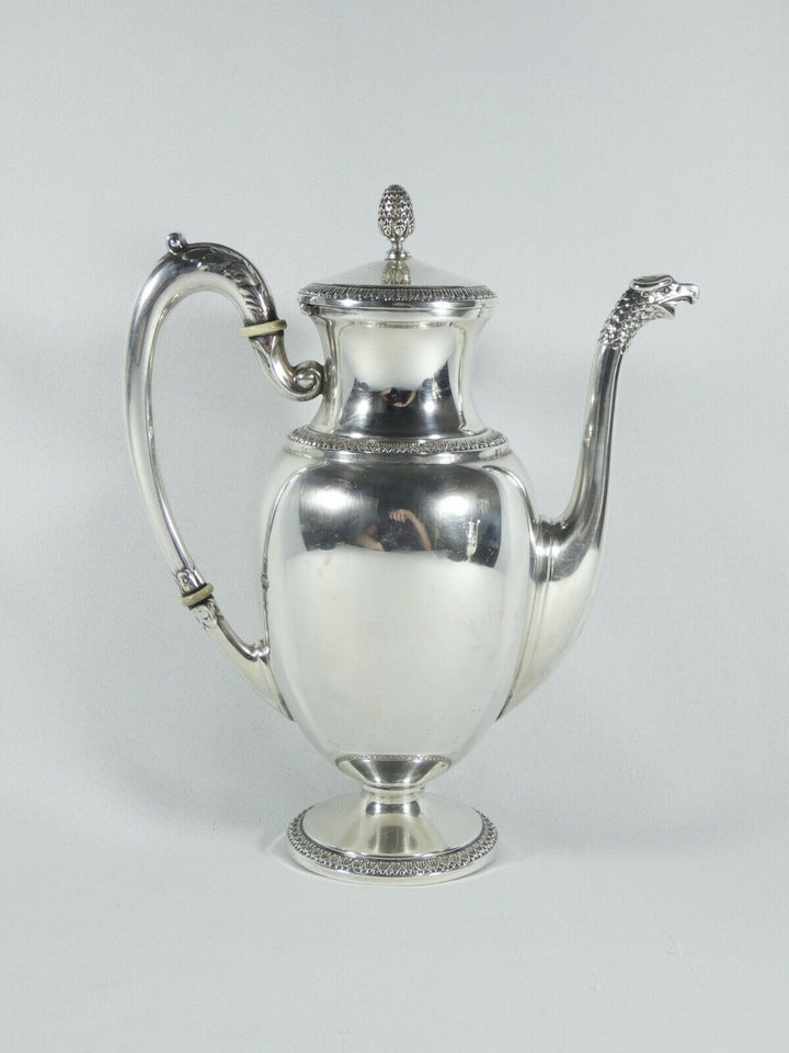 アンティークアール・デコ、イタリアン・シルバー800ティーポット、1940年頃