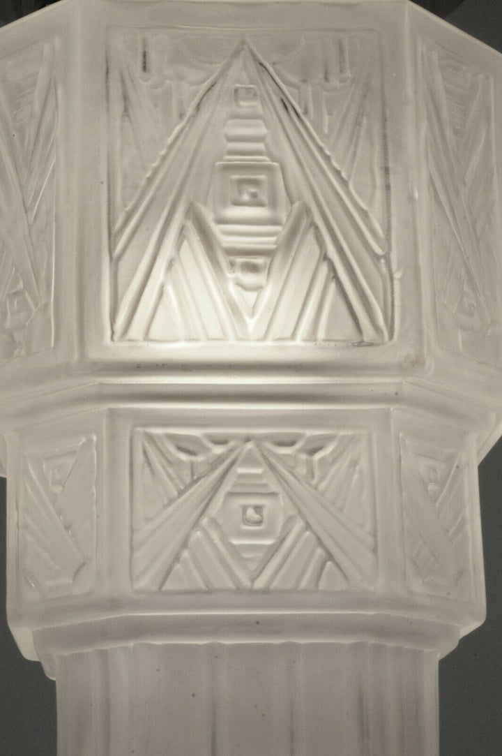 GEORGES LELEU : FRENCH 1930 ART DECO FLUSH MOUNT ...... chandelier lamp pendant