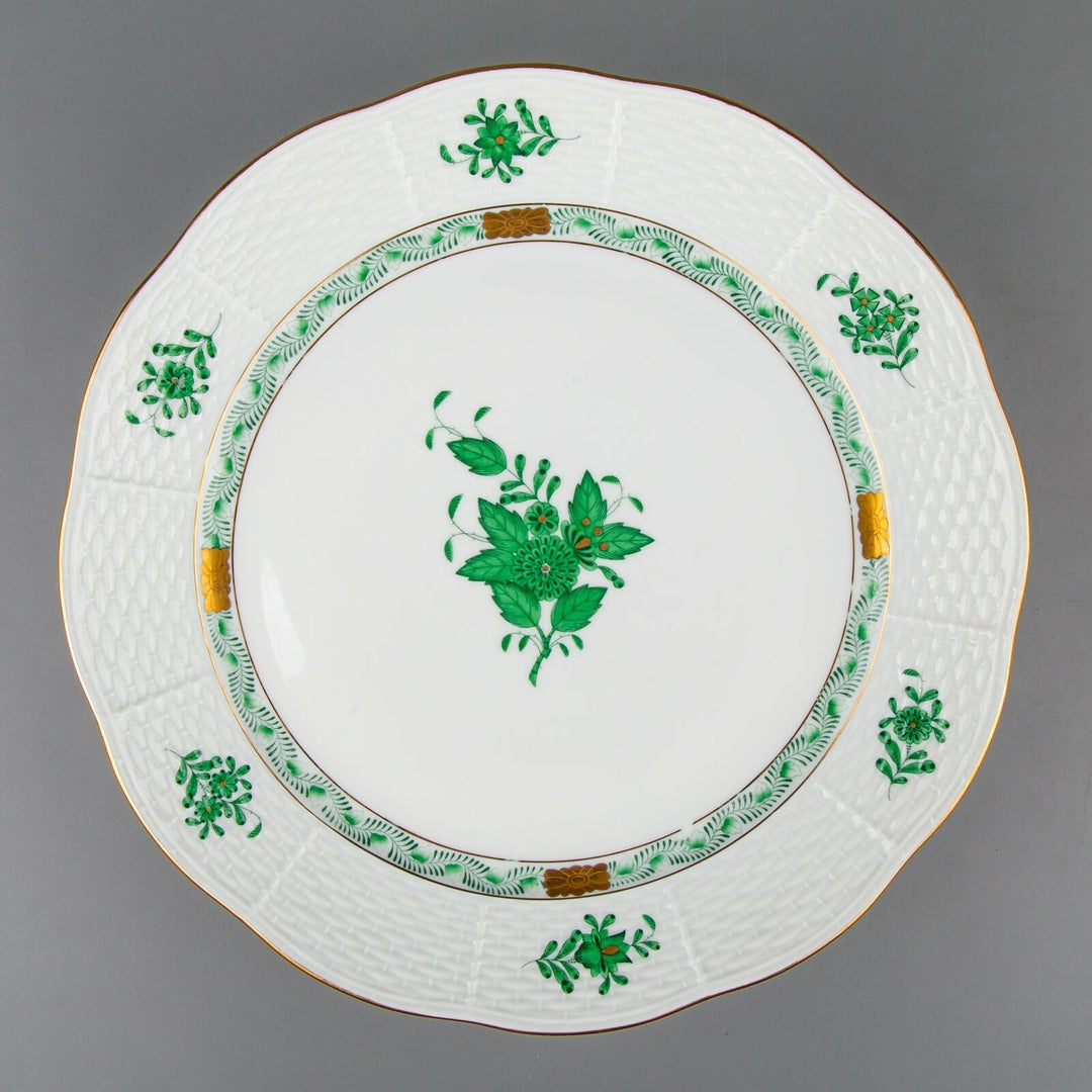 ヘレンド　アポニーグリーン　デザートプレート　約19cm ６枚セット ヘレンド アポニーグリーン プレート3種 6客18枚セット – アンティーク