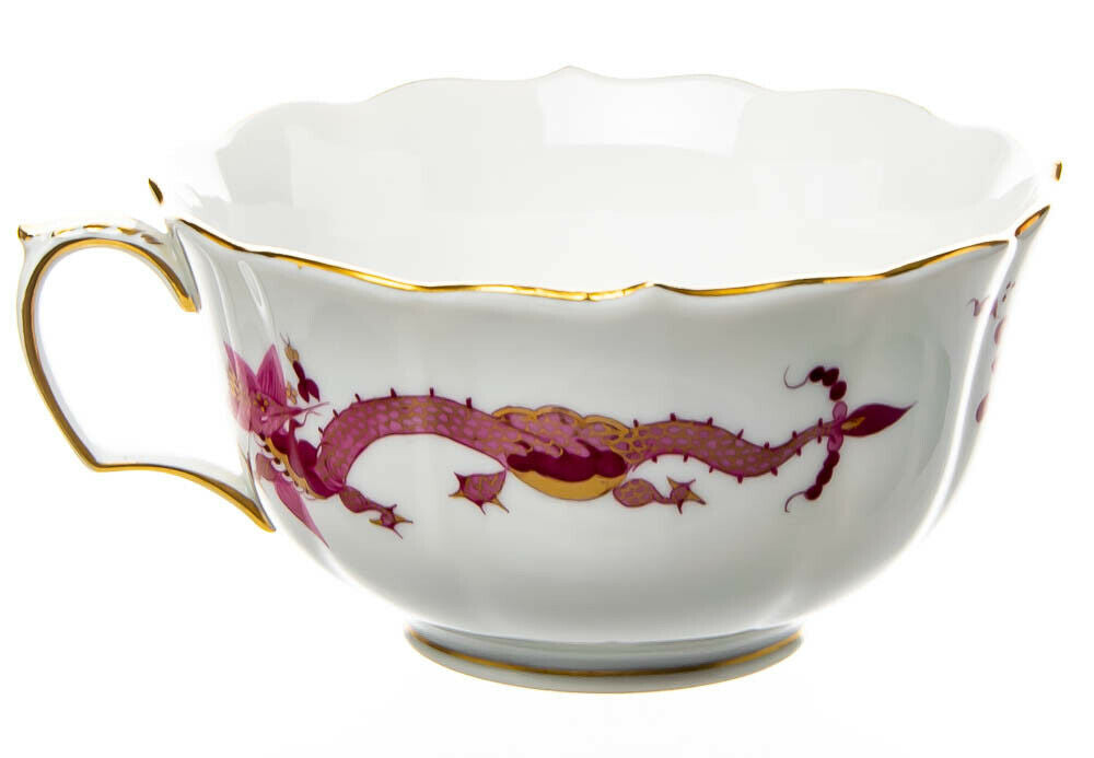 Teegedeck purpurner Drachendekor Meissen Neuer Ausschnitt 1. Wahl nach 1924