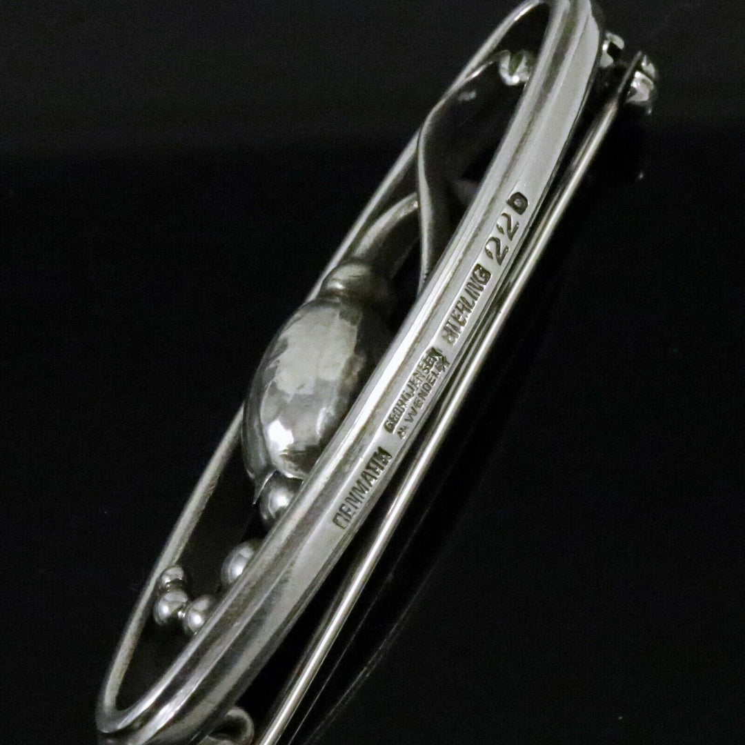 ジョージジェンセン　スターリングシルバー　ブロッサムのブローチ　#226　1945-51年代の刻印