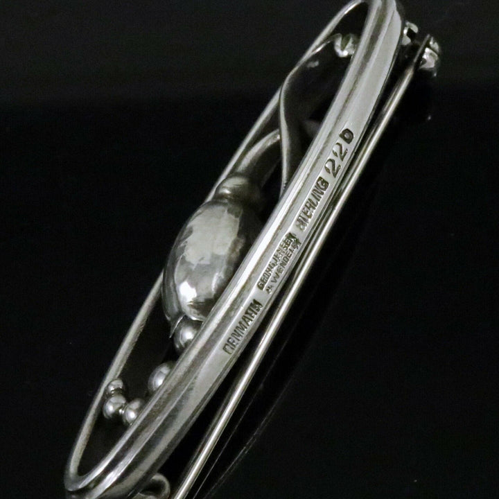 ジョージジェンセン　スターリングシルバー　ブロッサムのブローチ　#226　1945-51年代の刻印