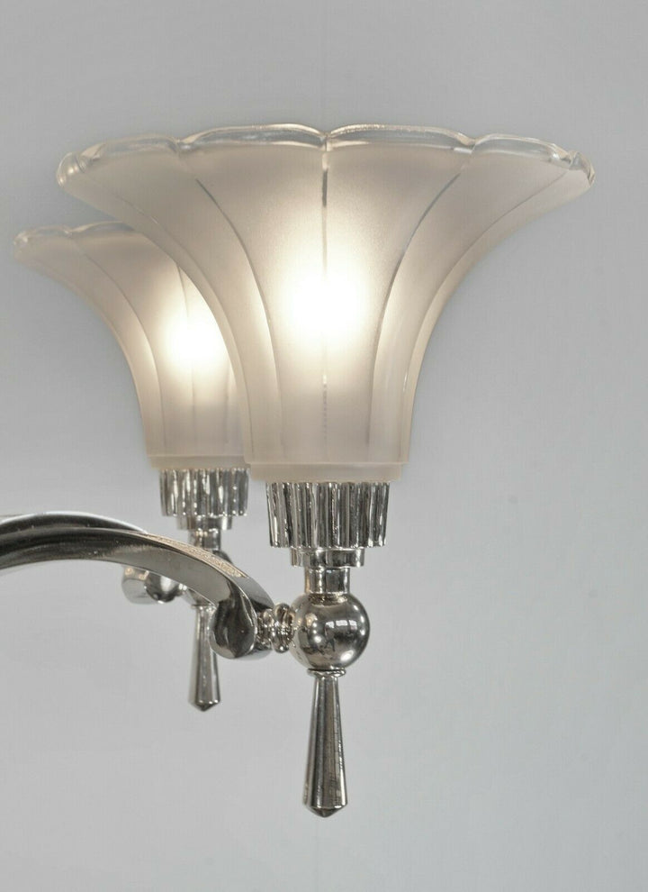 H.PETITOT : FRENCH 1930 ART DECO CHANDELIER ............. Muller frères France