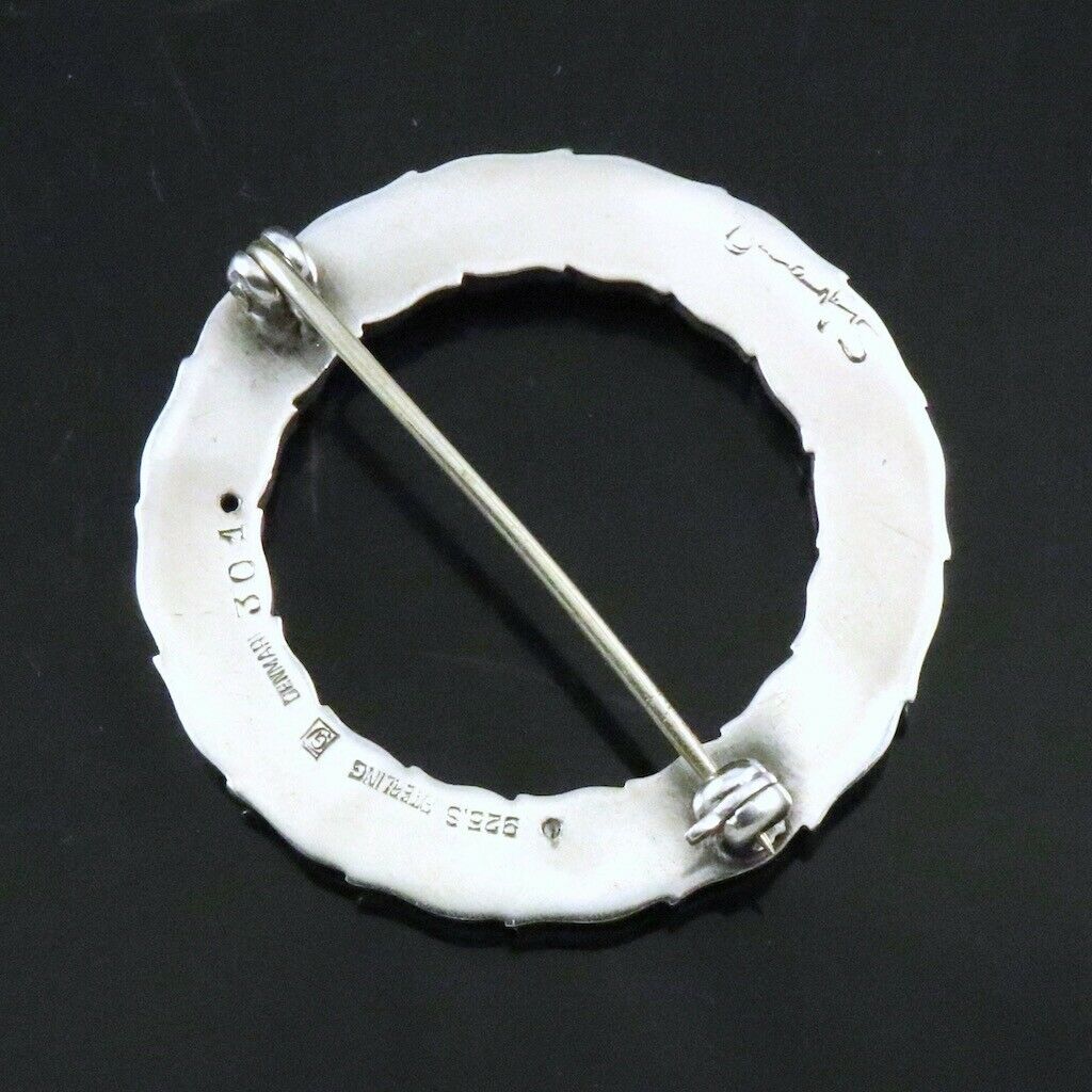 ジョージジェンセン　スターリングシルバー　ブローチ　#301　シグヴァルド・ベルナドッテ　1933-44年代の刻印