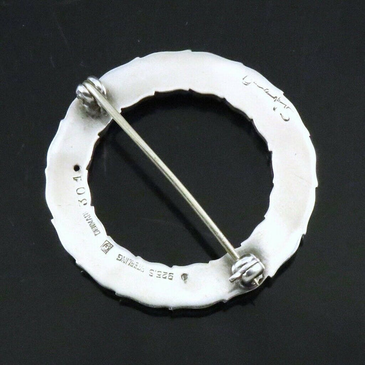 ジョージジェンセン　スターリングシルバー　ブローチ　#301　シグヴァルド・ベルナドッテ　1933-44年代の刻印