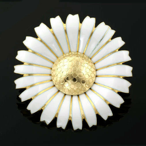 ジョージジェンセン シルバー塗装 デイジーブローチ 50mm 限定