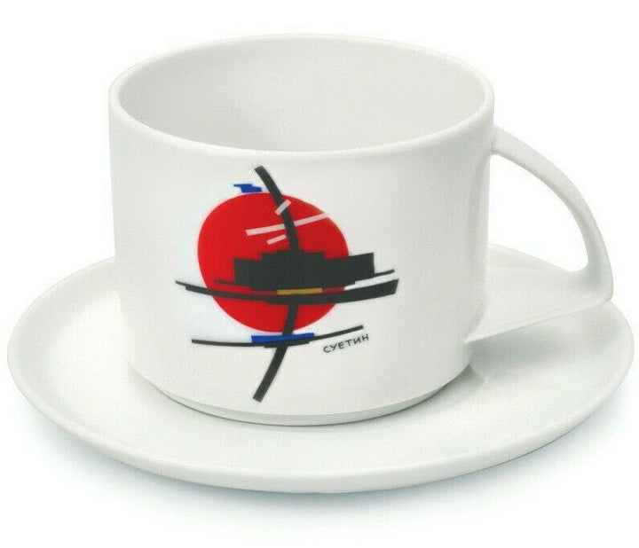 Suetin Teacup & Saucer by Imperial Porcelain Factory,Lomono