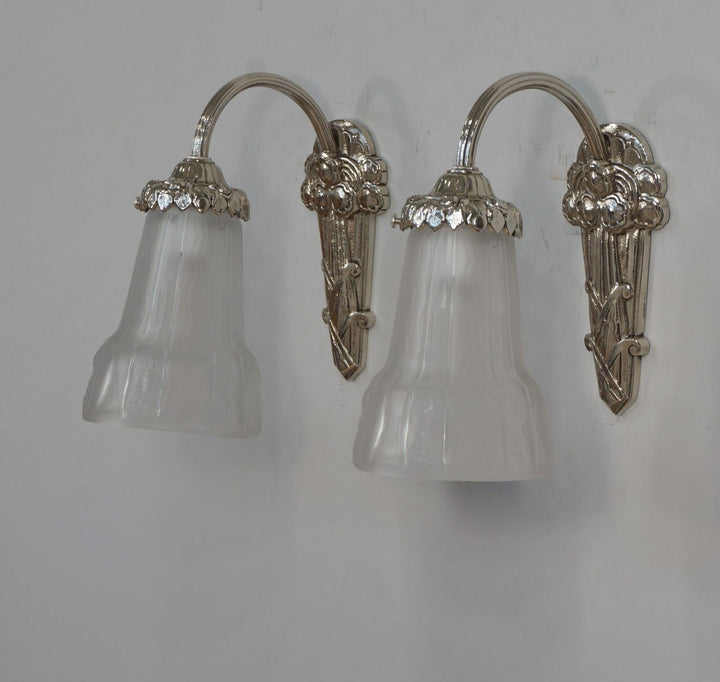 M.Hudry & ミューラー兄弟 フランス製アールデコ ウォールライト ペア 1930年製