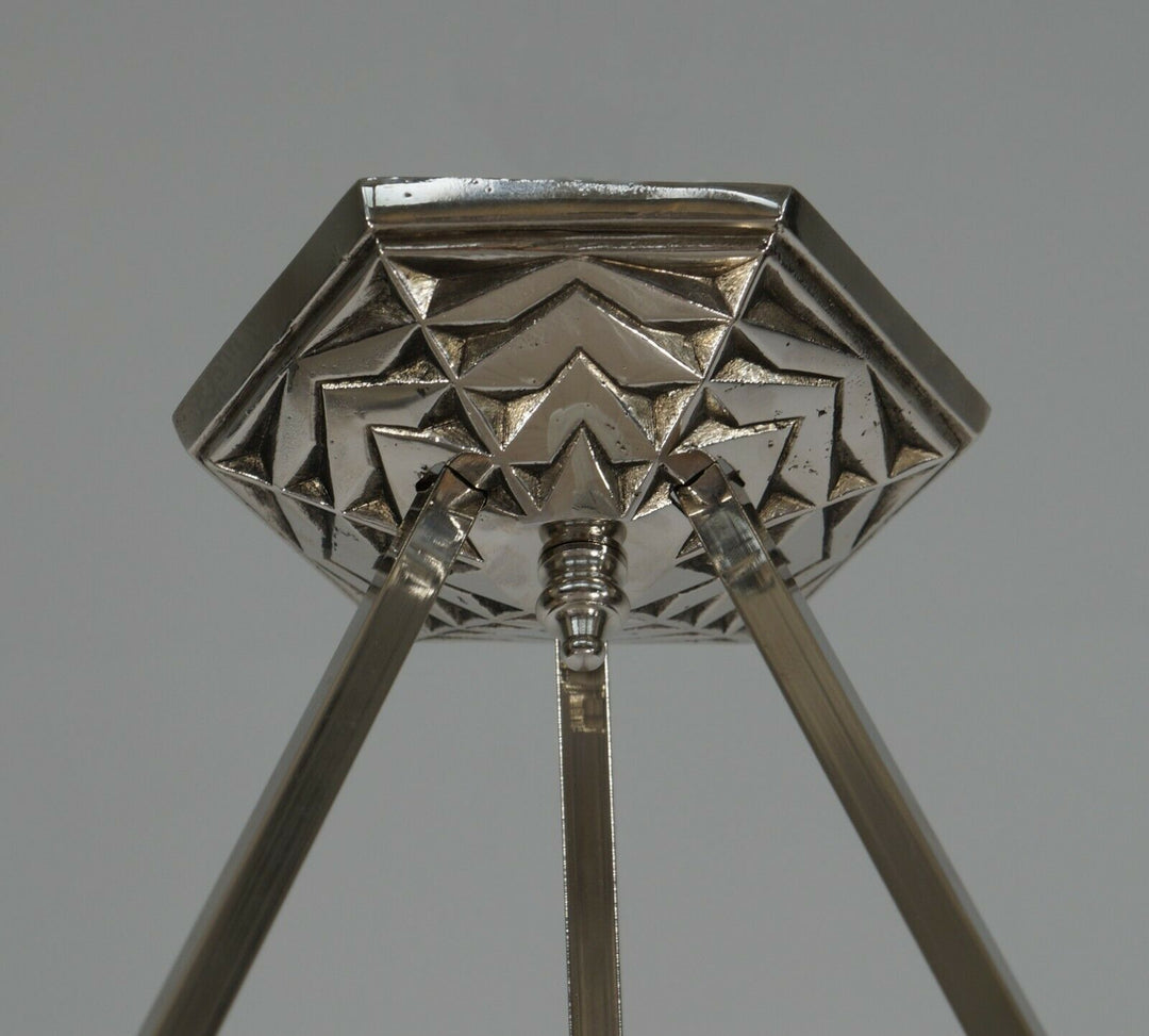 DEGUE : FRENCH 1930 ART DECO PENDANT ........ chandelier lamp muller era France